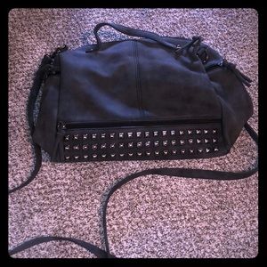 Charcoal pleather hobo purse